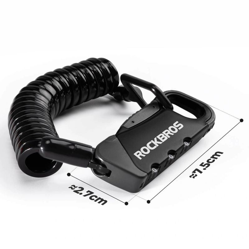 Rockbros RBK6N Combination Bike Lock - Black czarny