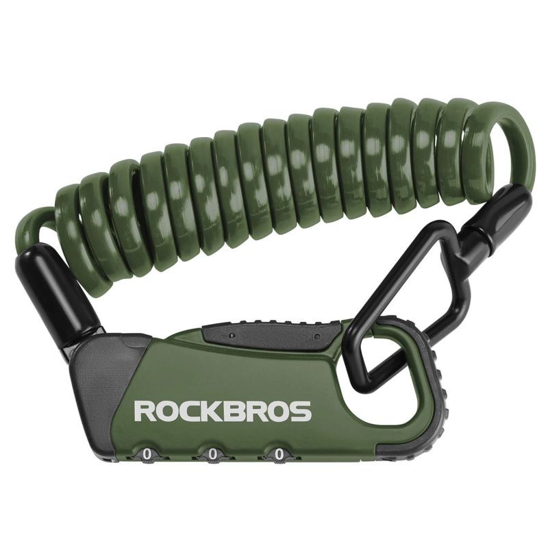 Rockbros RBK6N Combination Bike Lock - Green zielony