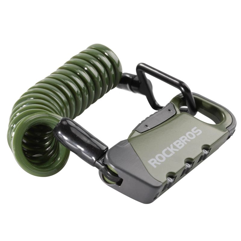 Rockbros RBK6N Combination Bike Lock - Green zielony