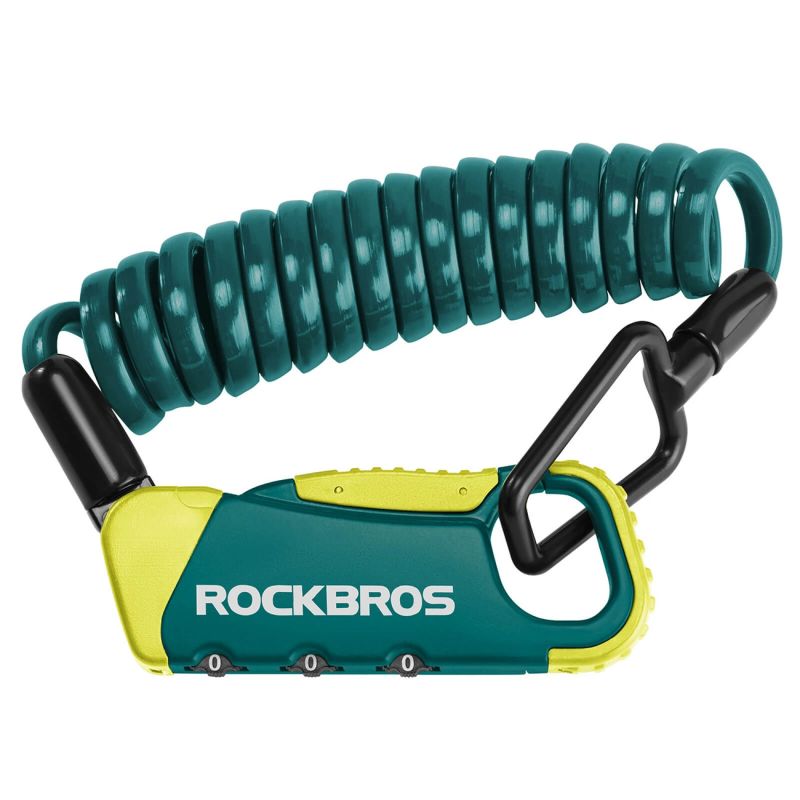 Rockbros RBK6N Combination Bike Lock - Turquoise turkusowy