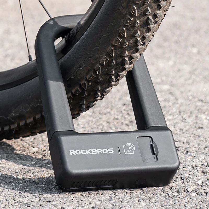 Rockbros RBNS1 SMART Bike Lock with NFC Reader - fekete