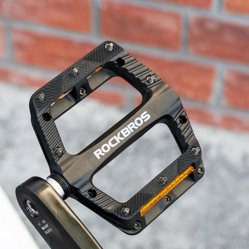 Rockbros Reflective Nylon Bicycle Pedals - Black fekete