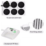 Rockbros repair kit for bicycle inner tubes - translucent fekete készlet