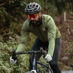 Rockbros ROAD TO SKY windproof insulated cycling jersey M - zöld férfi kerékpáros póló