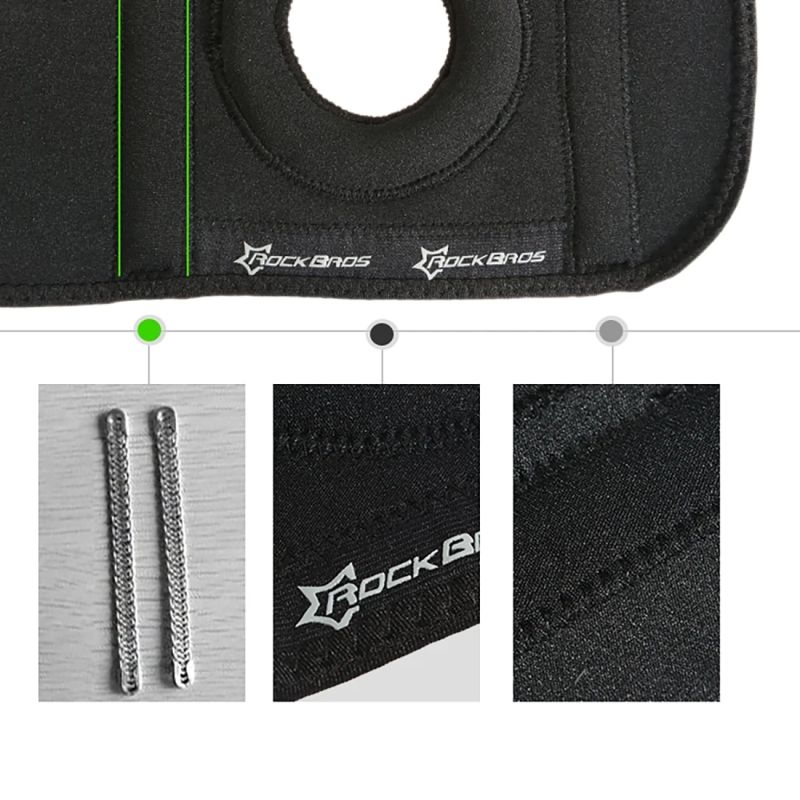 Rockbros sports protector for patella and knee joint, size - black fekete védőfelszerelés