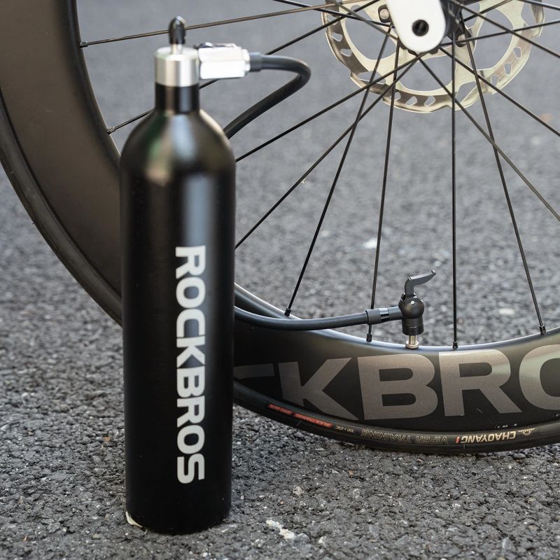 Rockbros Tubeless Tire Inflator 200 PSI 1.2l - Black fekete 304004-189223