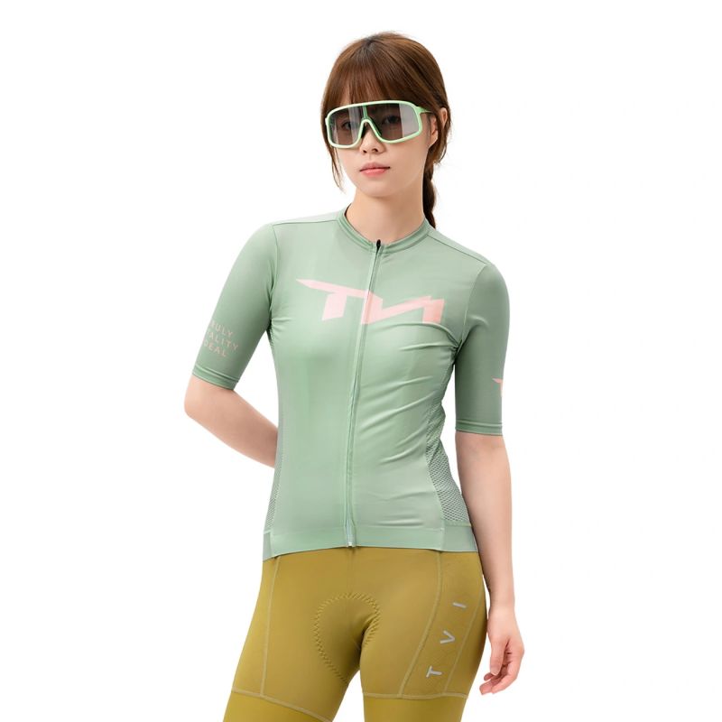 Rockbros TVI S Women's Cycling Jersey - zöld női kerékpáros póló