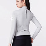 Rockbros TVI women's cycling jersey insulated autumn/winter S - white and szürke női kerékpáros póló