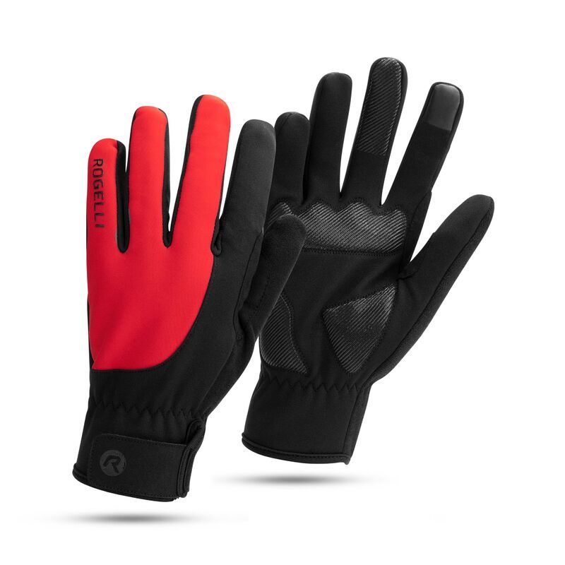 Rogelli CORE winter gloves black and red Kerékpáros kesztyű