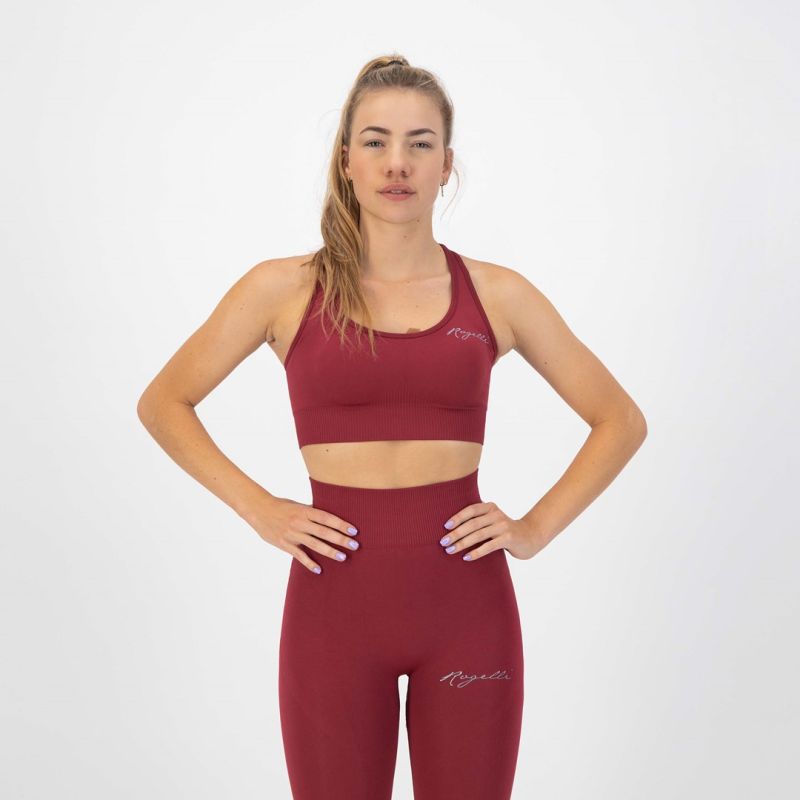 Rogelli TRINITY sports bra bordó sportmelltartó