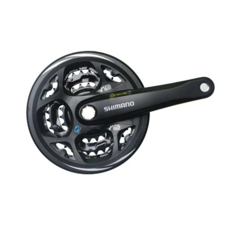 Shimano crankset black fekete kerékpár alkatrész