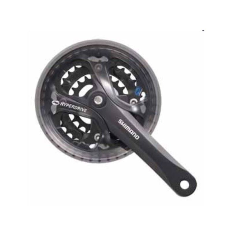 Shimano crankset black fekete kerékpár alkatrész