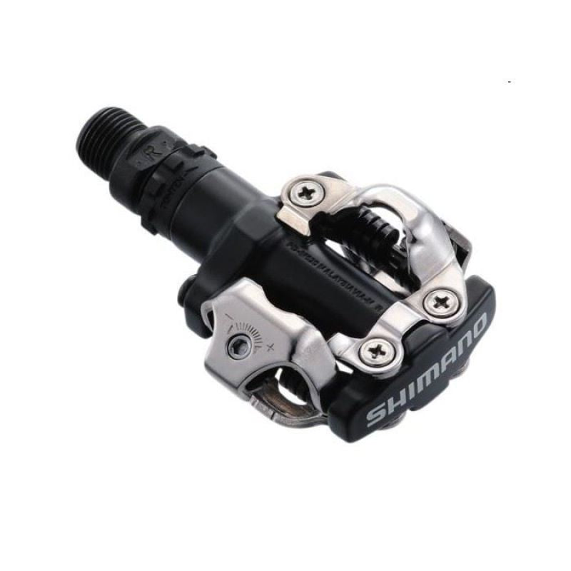 Shimano SPD M520 pedals + black cleats fekete kerékpár alkatrész