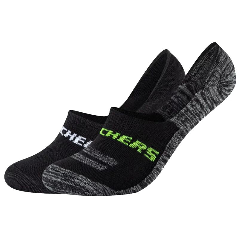 Skechers 2PPK Mesh Ventilation Footies Black Zokni SK44008-9997