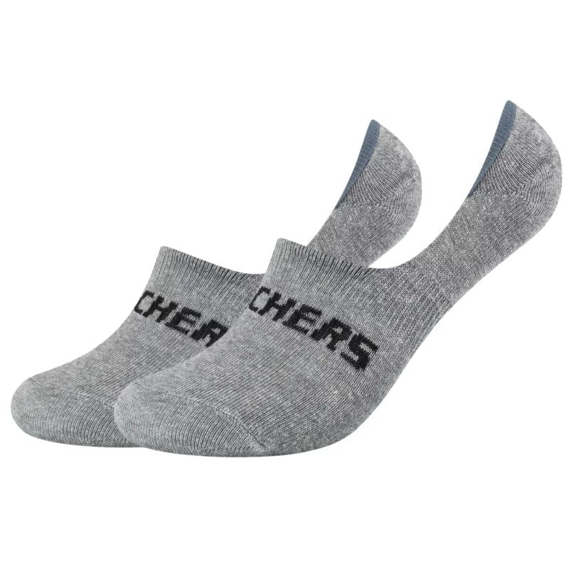 Skechers 2PPK Mesh Ventilation Footies Gray Zokni SK44008-9300