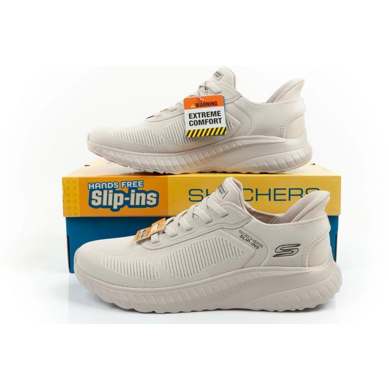 Skechers Bobs Squad Chaos SLIP-INS ecru men's sneakers férfi utcai cipő