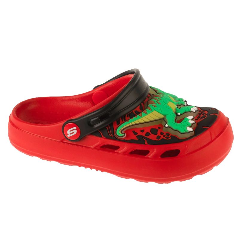 Skechers Foamies: Swifters - T-Rex-Brights Red gyerek Papucs 406712L-RED