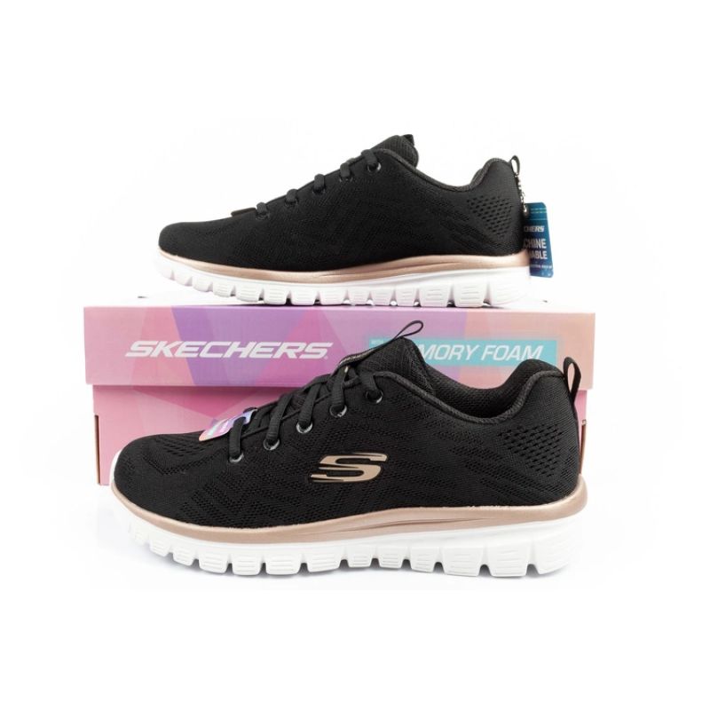 Skechers Graceful-Get women's sports comfortable lightweight breathable Cipő női 12615/BKGD