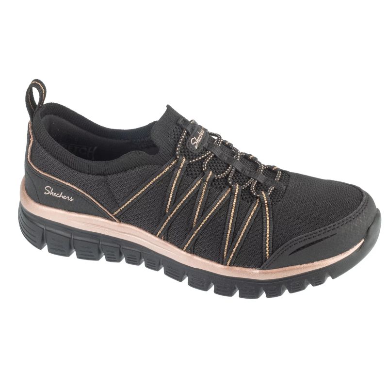 Skechers Graceful - Purecrush Black, fekete utcai cipő 100888-BKRG