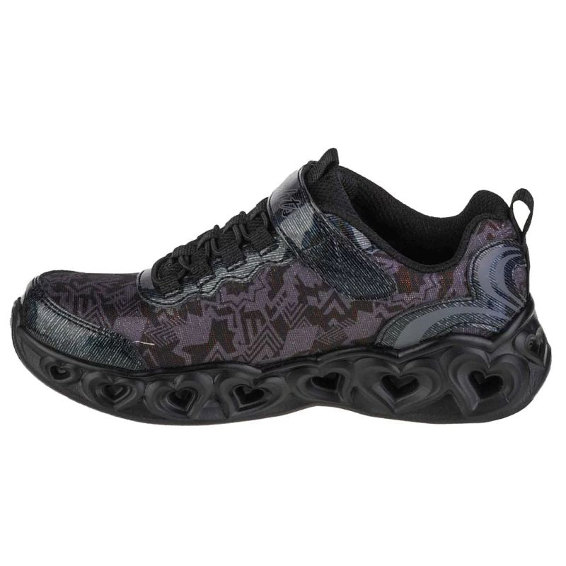 Skechers Heart Lights Gyerek Sportcipő LED Világítással - Fekete 20180L-BBK