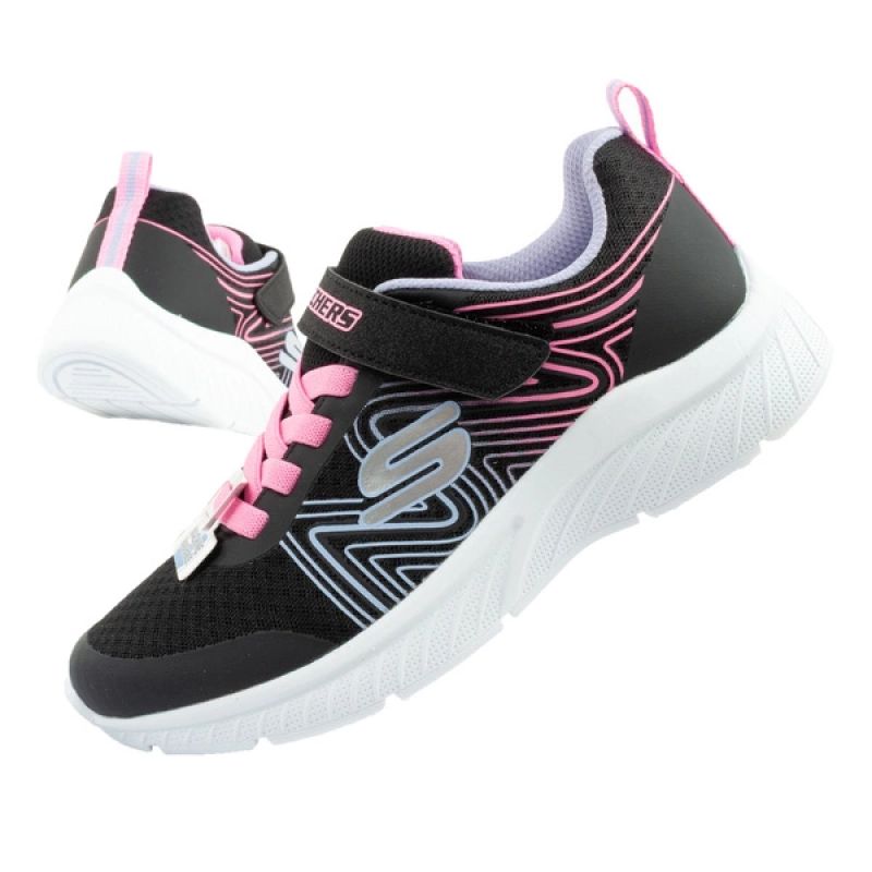 Skechers Microspec Velcro sports for children, lightweight and comfortable Cipő gyerek 303535L/BKMT