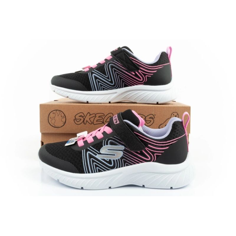 Skechers Microspec Velcro sports for children, lightweight and comfortable Cipő gyerek 303535L/BKMT