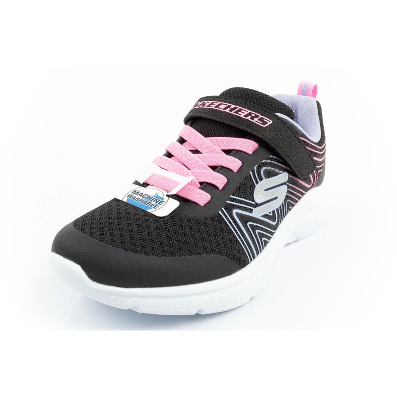 Skechers Microspec Velcro sports for children, lightweight and comfortable Cipő gyerek 303535L/BKMT