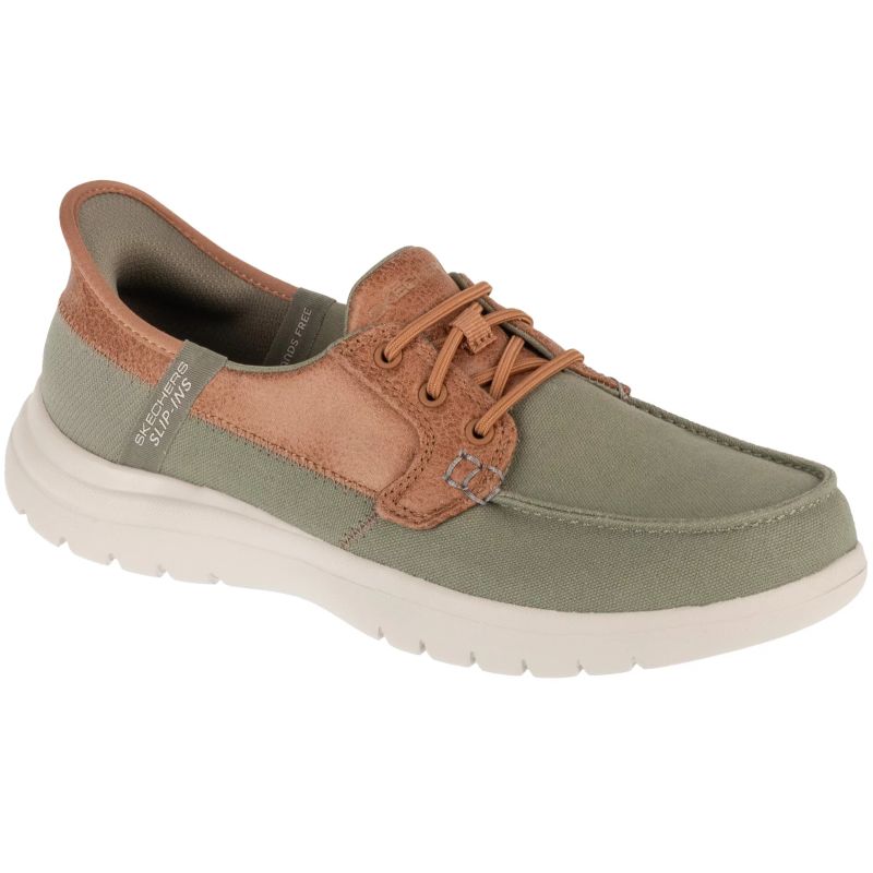 Skechers On-The-Go Flex Palmilla Slip-Ins Férfi Utcai Cipő Zöld 136536-OLV