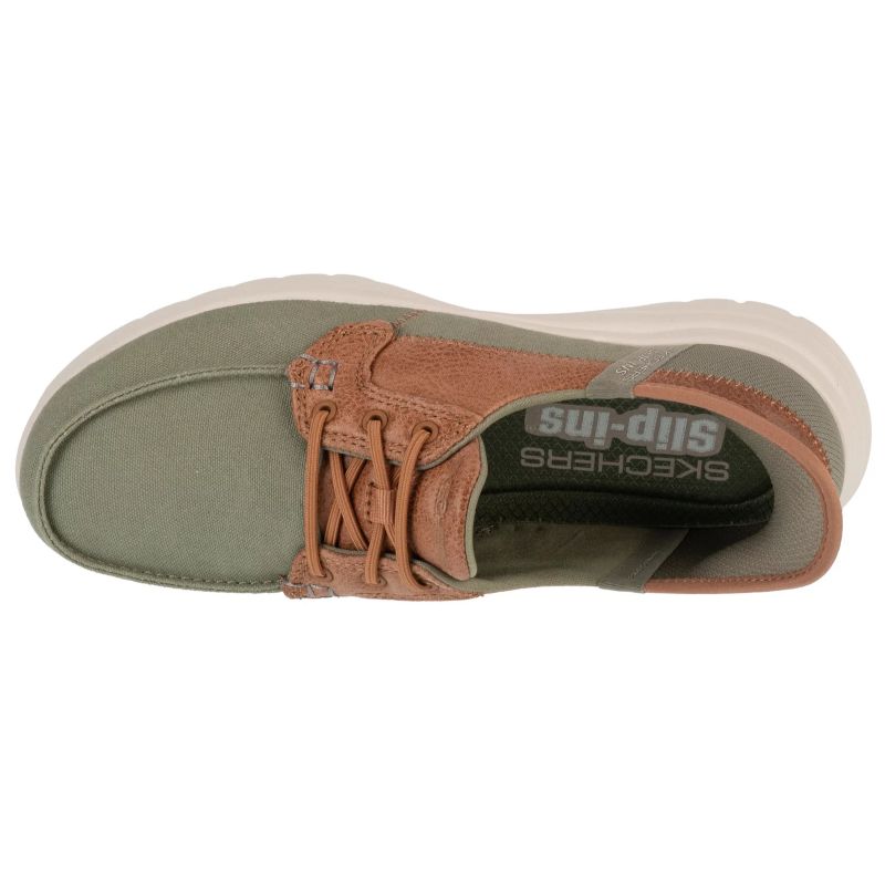 Skechers On-The-Go Flex Palmilla Slip-Ins Férfi Utcai Cipő Zöld 136536-OLV