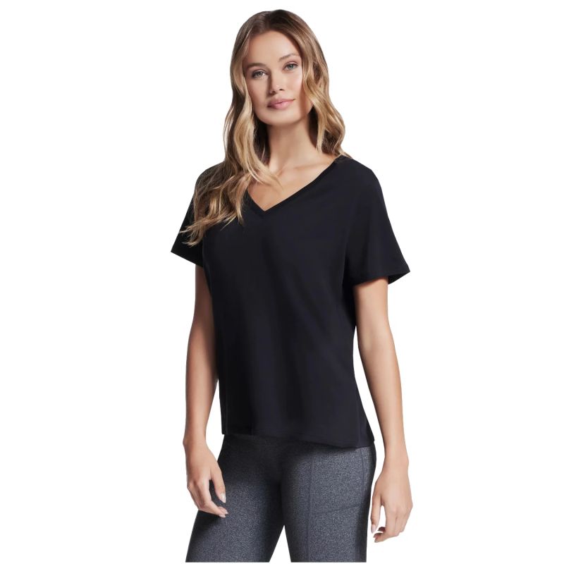 Skechers Pima V-Neck Black Póló TP130-BLK