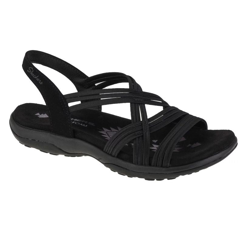 Skechers Reggae Slim Simply Stretch Sandals Black Szandál 163023-BLK