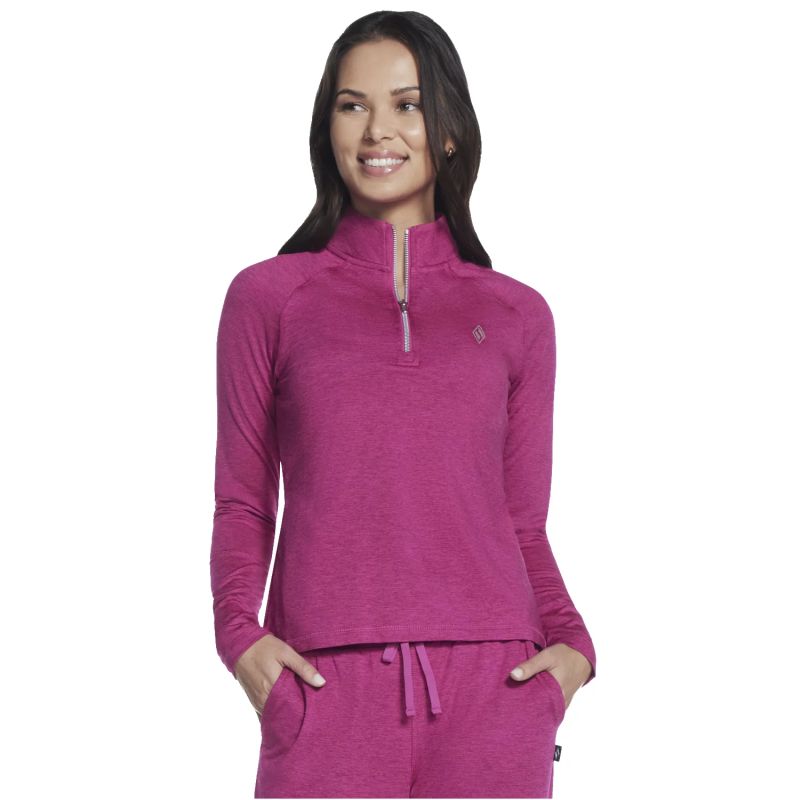 Skechers Skech-Knits Ultra Go 1/4 Zip Pink női LT4-PNK