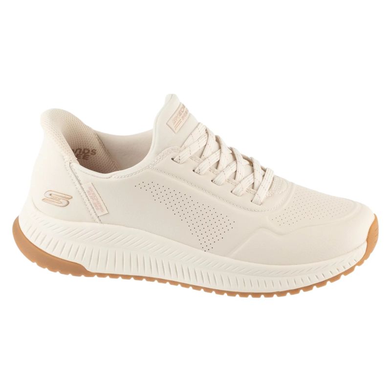 Skechers Slip-Ins: Bobs Squad 4 – Key Look Size utcai cipő, fehér