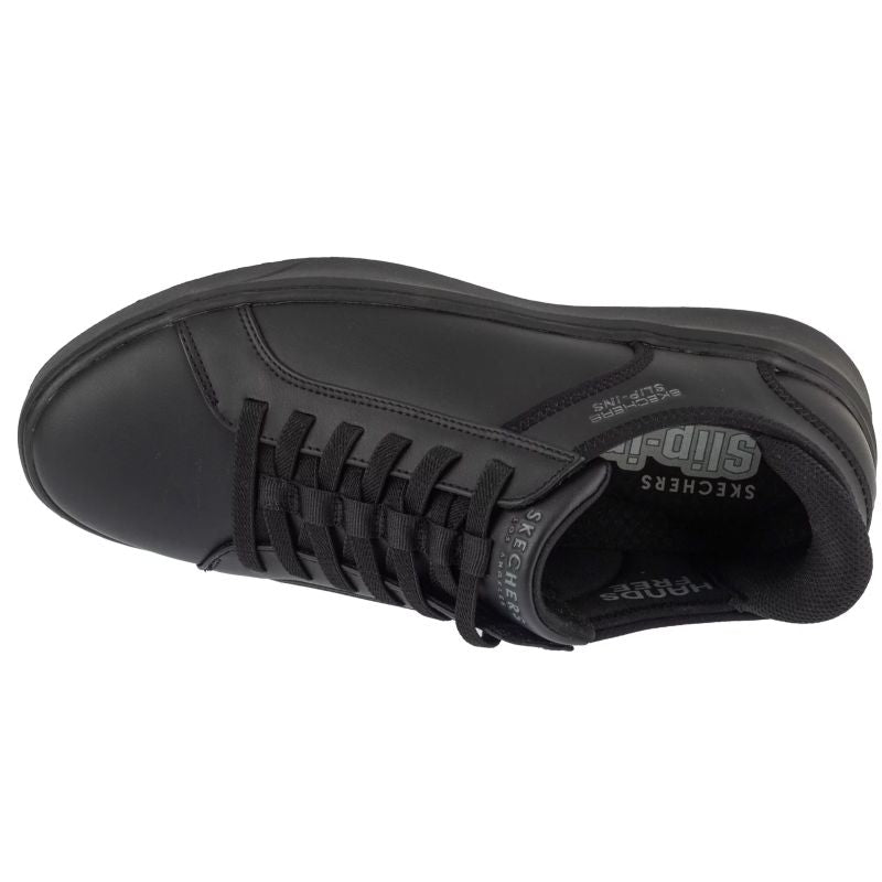 Skechers Slip-Ins Court Break Férfi Utcai Cipő - Fekete 183177-BBK