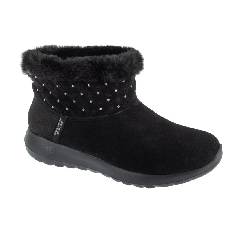 Skechers Slip-Ins: On-The-Go Joy - Cozy Shimmer Black fekete utcai cipő 144816-BBK