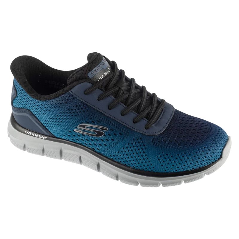Skechers Slip-Ins: Track - Revno Navy Blue sötétkék utcai cipő 233038-NVBL