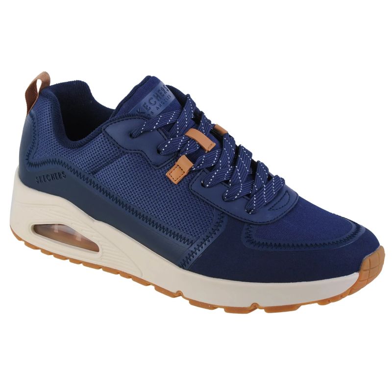 Skechers Uno-Layover Férfi Utcai Cipő - Tengerészkék 183010-NVY