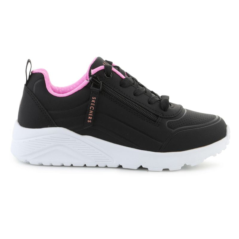 Skechers UNO LITE EASY ZIP 310387L-BKRG Black/Rose Gold arany gyerek utcai cipő