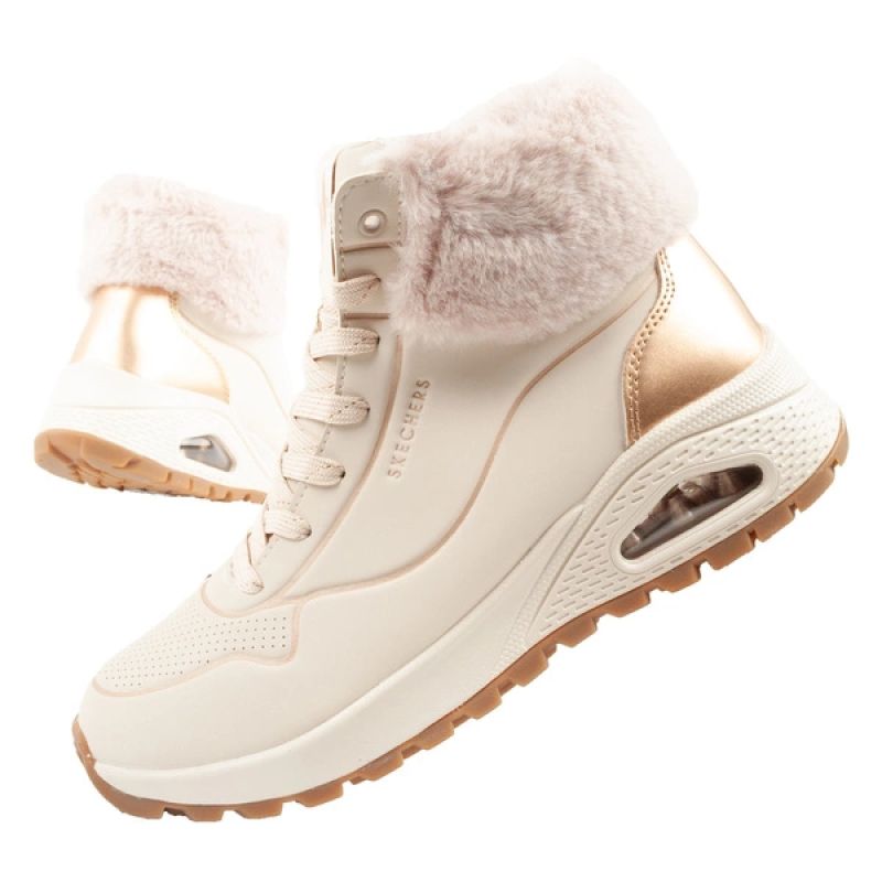 Skechers Uno Rugged women's sports insulated winter ankle boots beige Cipő női 167993/NTGD