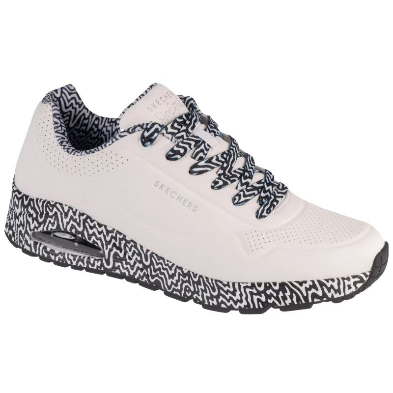Skechers Uno Stark Mini Drip Férfi Utcai Cipő - Fehér 183518-WBK