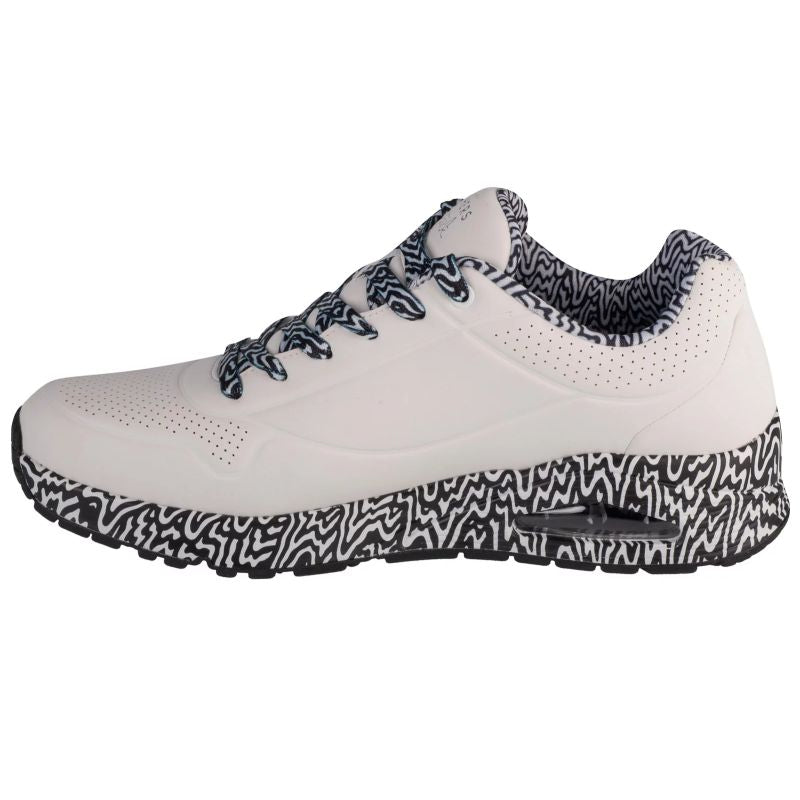 Skechers Uno Stark Mini Drip Férfi Utcai Cipő - Fehér 183518-WBK