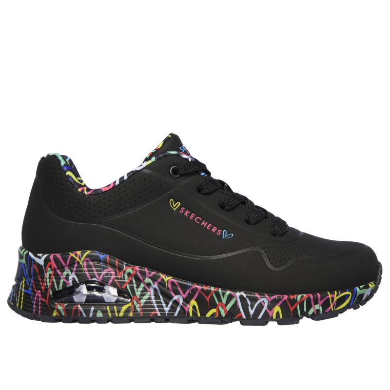Skechers women's shoes UNO LOVING LOVE 155506 BBK női utcai cipő