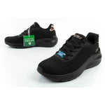 Skechers women's sports Bobs Squad Waves lightweight fashionable fekete női utcai cipő 117679BBK