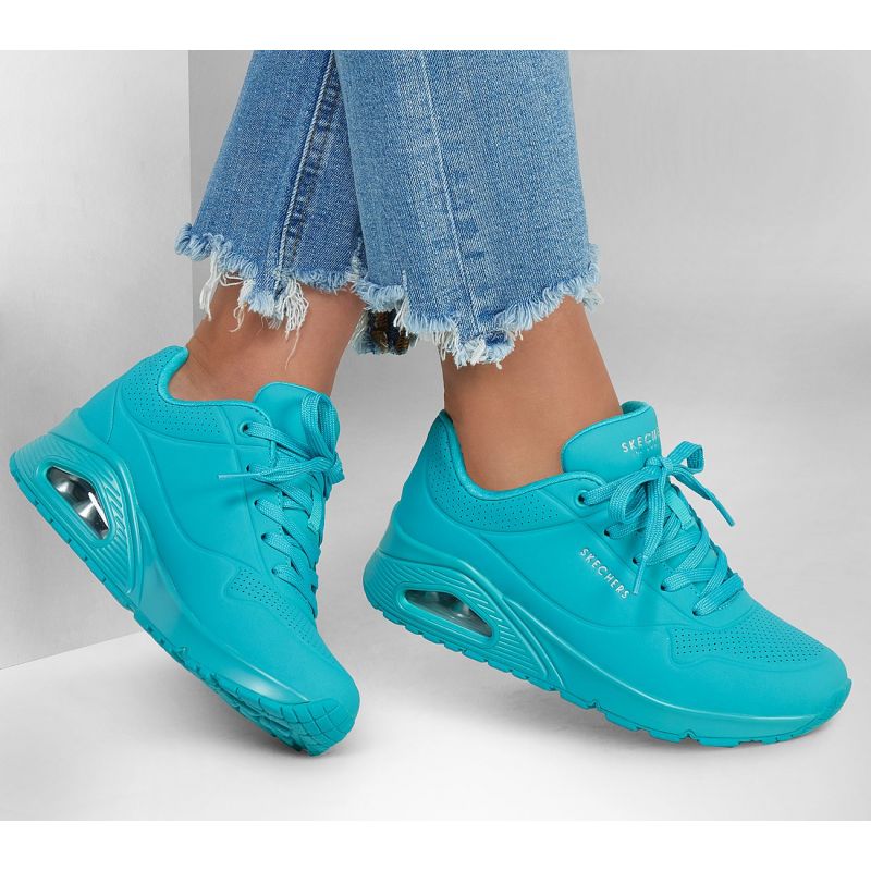 Skechers Women’s Uno Stand On Air Green Sneakers ( ) zöld utcai cipő 73690-TURQ