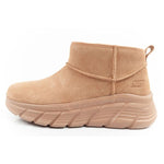 Skechers women's winter boots, insulated leather ankle boots, brown Cipő női 117390/CSNT