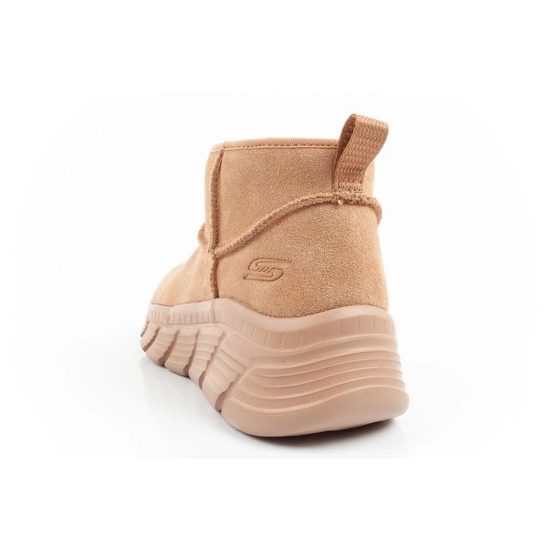 Skechers women's winter boots, insulated leather ankle boots, brown Cipő női 117390/CSNT