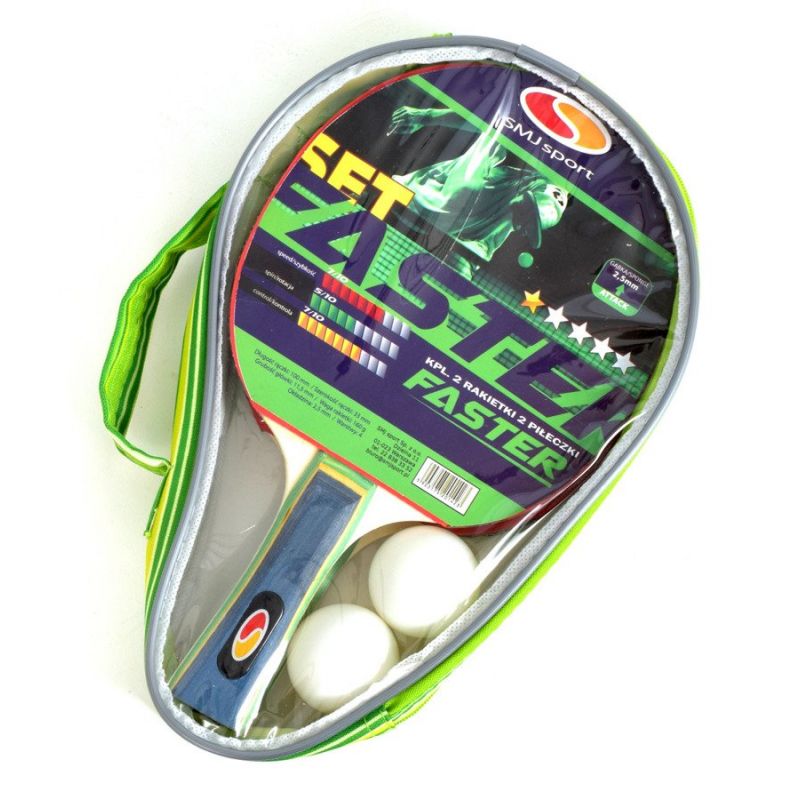 SMJ Set of 2 rackets + 2 balls Faster Set fekete