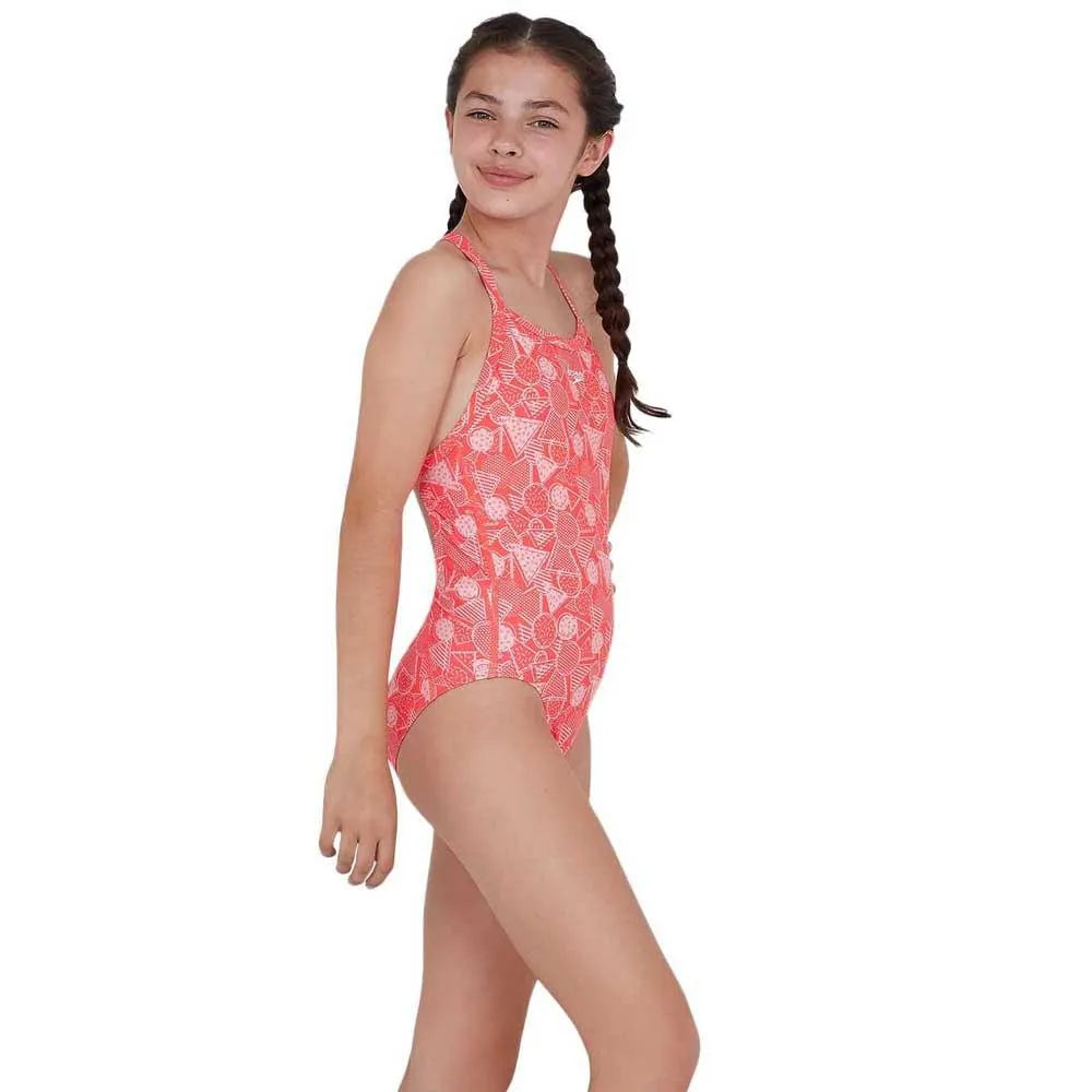 Speedo DazzleGeo Allover X Back 1 Piece(UK) Egyéb gyerek Fürdőruha