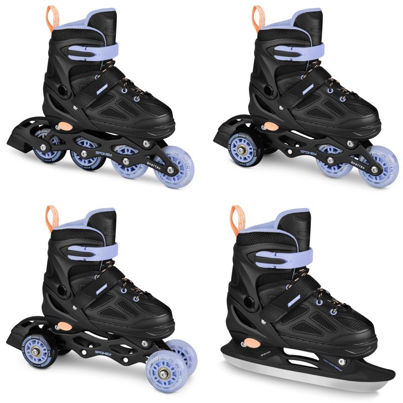 Spokey Quattro 4IN1 inline skates size BK/VT Szabadidő SPK-943430