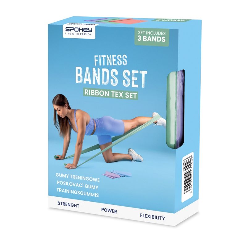 Spokey Set of 3 RIBBON TEX SET fitness bands készlet SPK-943102